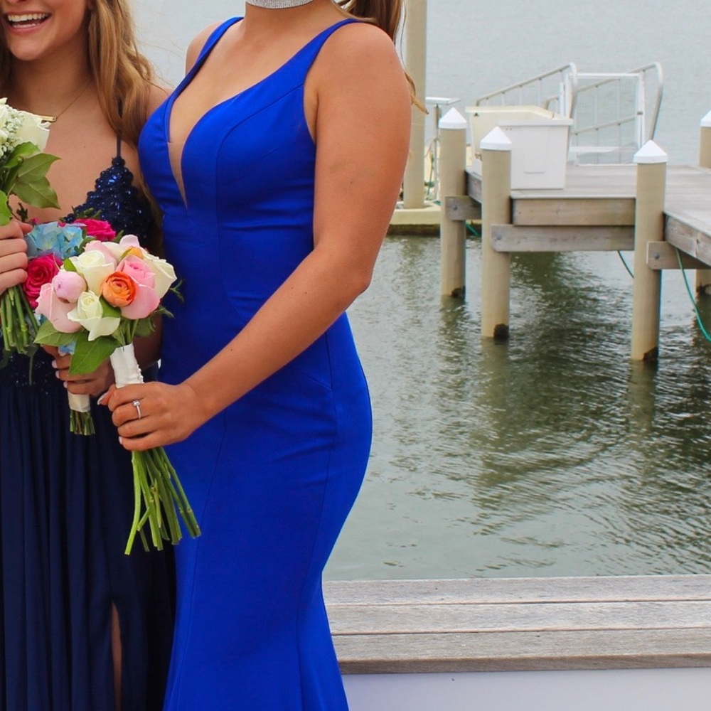 Abby Paris 90349 Royal Blue Prom Dress main image 1